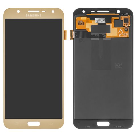 Дисплей для Samsung J701 Galaxy J7 Neo, золотистый, без рамки, Оригинал переклеено стекло 
