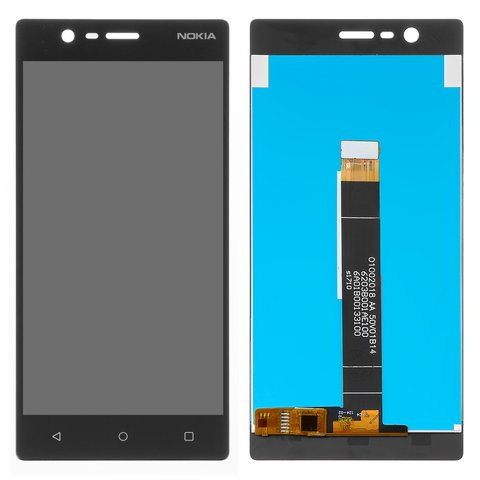 Дисплей для Nokia 3 Dual Sim, черный, High Copy