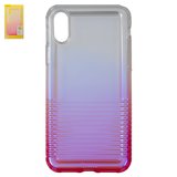 Чохол Baseus для iPhone X, iPhone XS, рожевий, безбарвний, захисний, з фактурою, з переливом, силікон, #WIAPIPH58-XC04