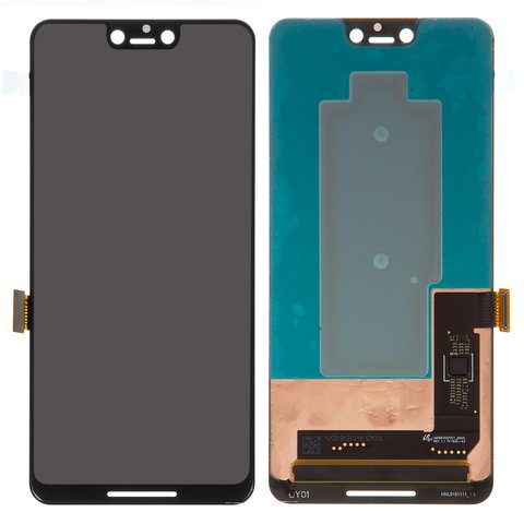 Дисплей для Google Pixel 3 XL, чорний, без рамки, Оригінал переклеєне скло 