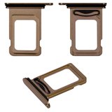 Тримач SIM-карти для iPhone 11 Pro, золотистий, double SIM, matte gold