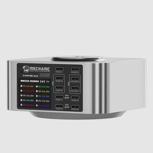 Сетевое зарядное устройство Mechanic X Power Max, 300 Вт, Power Delivery PD , с беспроводной зарядкой, 10 портов