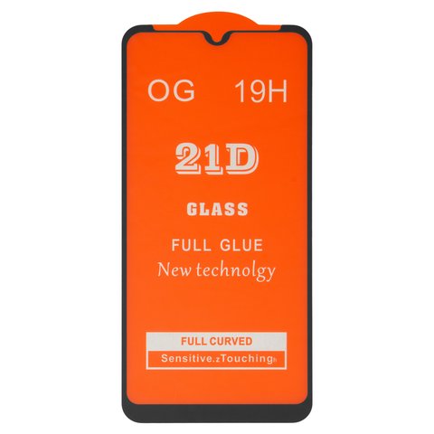 Защитное стекло для Xiaomi Redmi Note 8 Pro, совместимо с чехлом, Full Glue, без упаковки , черный, cлой клея нанесен по всей поверхности, M1906G7I, M1906G7G