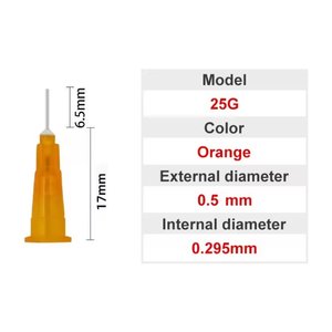 Игла дозатор 25G, 0,5 мм, прямая, для шприцев, для винта, 10 шт.