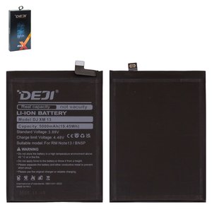 Акумулятор Deji BN5P для Xiaomi Redmi Note 13 4G, Redmi Note 13 5G, Li ion, 3,89 B, 5000 мАг