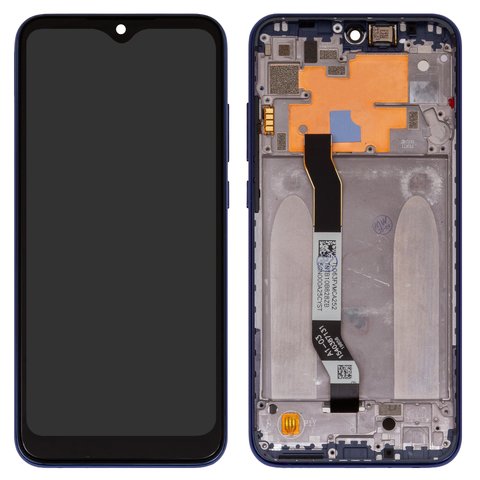 Дисплей для Xiaomi Redmi Note 8T, синий, без логотипа, с рамкой, Сopy, с широким ободком, M1908C3XG