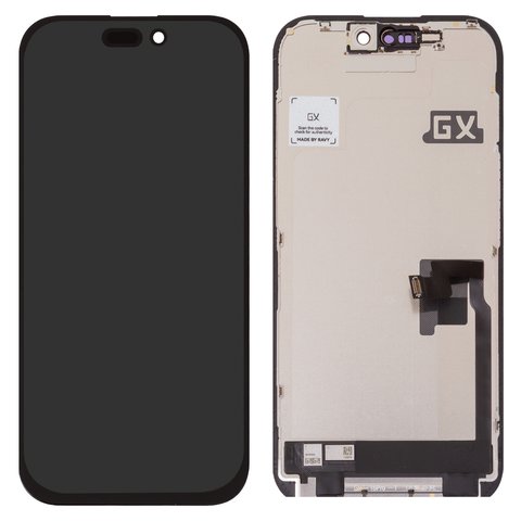 Дисплей для iPhone 16 Pro, чорний, з рамкою, Copy, TFT , GX In Cell