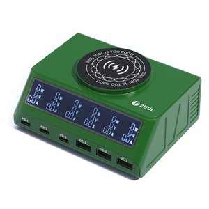 Мережевий зарядний пристрій 2UUL PC11, 110 Вт, Quick Charge, Power Delivery PD , MagSafe, з безпровідною зарядкою, 6 портів