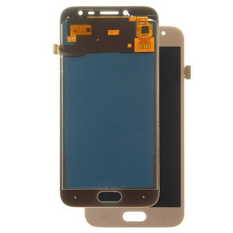 Pantalla LCD puede usarse con Samsung J250 Galaxy J2 2018 , J250 Galaxy J2 Pro 2018 , dorado, con ajuste de brillo, Best copy, sin marco, Copy, TFT 