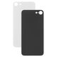 Housing Back Cover compatible with iPhone 8, (white, no need to remove the camera glass, big hole)