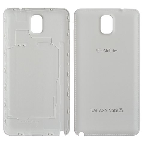 Battery Back Cover compatible with Samsung N900 Note 3, N9000 Note 3, N9005 Note 3, N9006 Note 3, white 