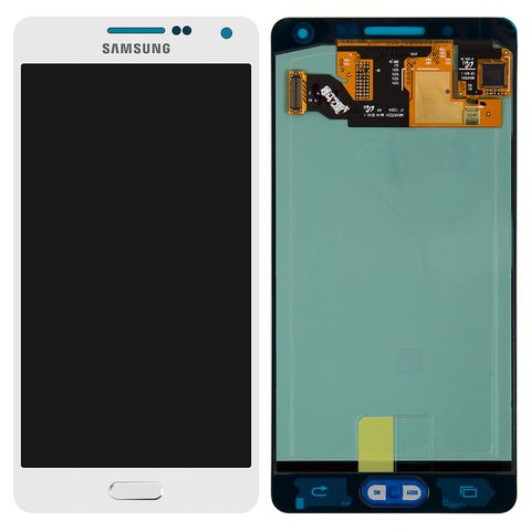 Pantalla LCD puede usarse con Samsung A500 Galaxy A5, blanco, sin marco, Original PRC , original glass
