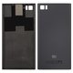 Housing Back Cover compatible with Xiaomi Mi 3, (black, with SIM card holder, with side button, TD-SCDMA)