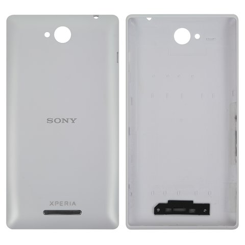 Housing Back Cover compatible with Sony C2305 S39h Xperia C, white 