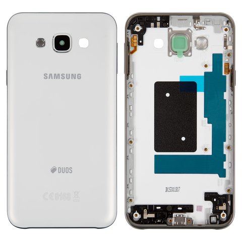 Housing compatible with Samsung E700 Galaxy E7, white, with side buttons 