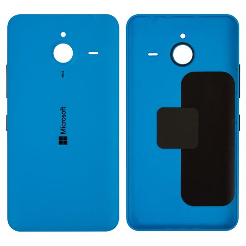Housing Back Cover compatible with Microsoft Nokia  640 XL Lumia Dual SIM, dark blue, with side button 