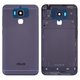 Housing Back Cover compatible with Asus Zenfone 3 Max (ZC553KL) 5.5", (black, with side button)