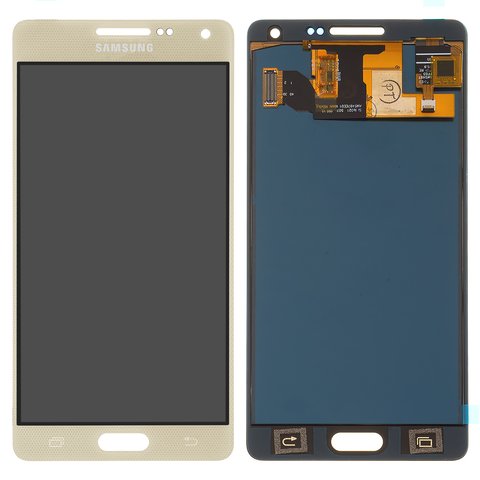 Дисплей для Samsung A500 Galaxy A5, золотистый, без регулировки яркости, без рамки, Сopy, TFT 