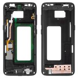 Housing Middle Part compatible with Samsung G950FD Galaxy S8, (black, midnight black)