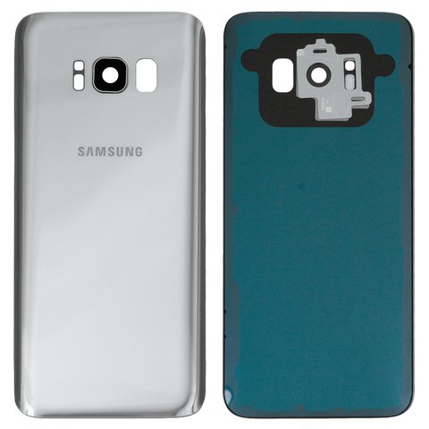 Housing Back Cover compatible with Samsung G950F Galaxy S8, G950FD Galaxy S8, silver, with camera lens, full set, Original PRC , arctic silver 