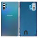 Panel trasero de carcasa puede usarse con Samsung N975F Galaxy Note 10 Plus; Samsung, plateada, con vidrio de cámara, aura glow