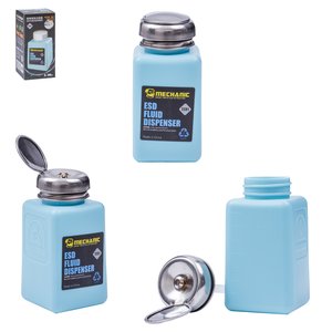Tarro para líquido con dispensador Mechanic TZ01, 180 ml, antiestática