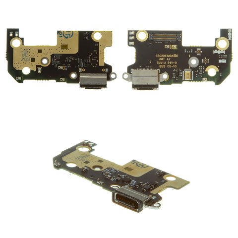 Flat Cable compatible with Xiaomi Mi 8, microphone, charge connector, Original PRC , charging board, M1803E1A 
