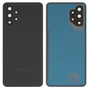 Panel trasero de carcasa puede usarse con Samsung A325 Galaxy A32, negra, con vidrio de cámara