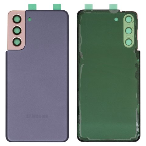 Housing Back Cover compatible with Samsung G991 Galaxy S21 5G, purple, with camera lens 