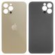 Panel trasero de carcasa puede usarse con iPhone 12 Pro, dorada, no es necesario desmontar la cámara, big hole