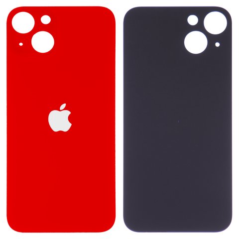 Housing Back Cover compatible with iPhone 13, red, need to remove the camera glass, small hole 