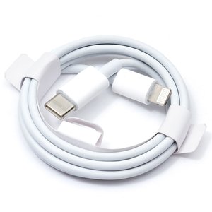 Cable USB, USB tipo C, Lightning, 100 cm, blanco