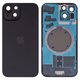 Housing Back Cover compatible with iPhone 15, (black, with camera lens, Original (PRC))
