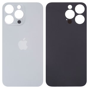 Housing Back Cover compatible with iPhone 14 Pro Max, white, no need to remove the camera glass, Original PRC , big hole 