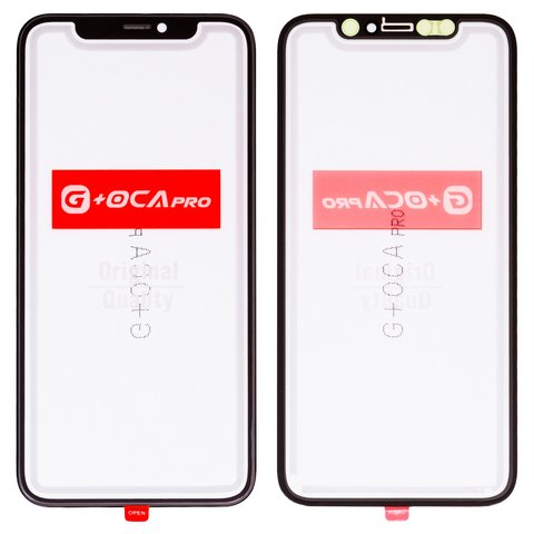 Housing Glass G+OCA PRO compatible with iPhone 11 Pro, with OCA film, black 