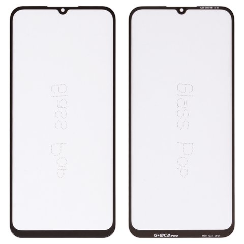 Vidrio de carcasa G+OCA PRO puede usarse con Xiaomi Mi 10 Lite, con película OCA, negro
