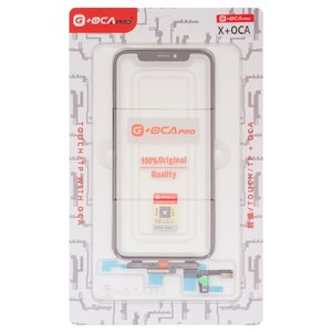 Touchscreen G+OCA PRO compatible with iPhone X, with OCA film, black 