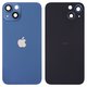 Housing Back Cover compatible with iPhone 13, (dark blue, with camera lens, small hole)