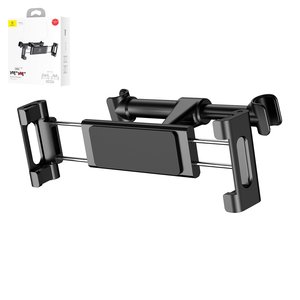 Автомобильный держатель Baseus Car Mount, черный, на подголовник, выдвижной, #SUHZ 01