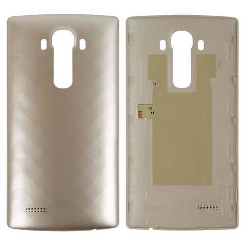 Battery Back Cover compatible with LG G4 F500, G4 H810, G4 H811, G4 H815, G4 H818N, G4 H818P, G4 LS991, G4 VS986, golden 