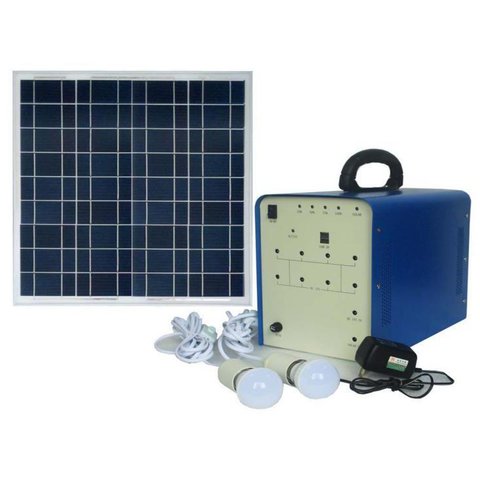 DC Portable Solar Power System, 50 W, 12 V 24 Ah, Poly 18 V 50 W