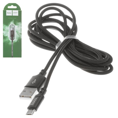 USB Cable Hoco X14, USB type A, micro USB type B, 200 cm, 2 A, black 