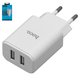 Mains Charger Hoco C62A, (10.5 W, white, without cable, 2 outputs) #6957531094944