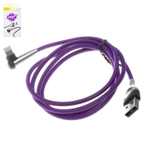 Charging Cable Baseus MVP Elbow, USB type A, Lightning, 100 cm, 2.4 A, dark blue  #CALMVP D03