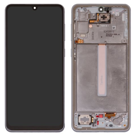 LCD compatible with Samsung A336 Galaxy A33 5G, white, with frame, Original PRC