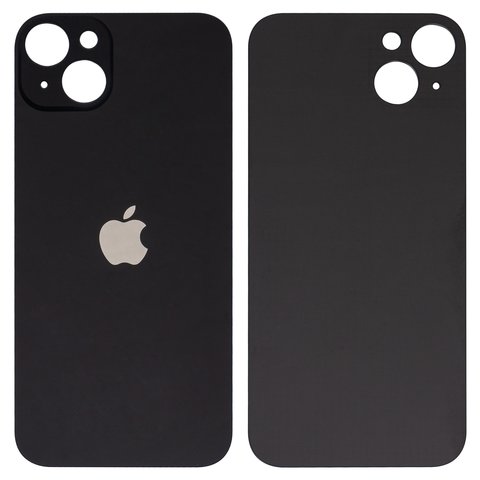 Housing Back Cover compatible with iPhone 14 Plus, black, no need to remove the camera glass, Midnight, big hole