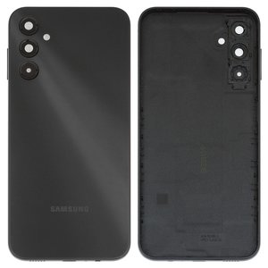 Задняя панель корпуса для Samsung A146 Galaxy A14 5G, черная, со стеклом камеры