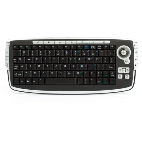 Teclado inalámbrico portátil con trackball 2.4 GHz