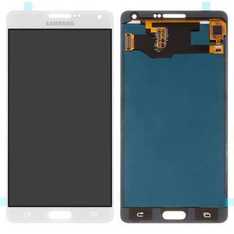 Pantalla LCD puede usarse con Samsung A700 Galaxy A7, blanco, sin ajuste de brillo, sin marco, Copy, TFT 