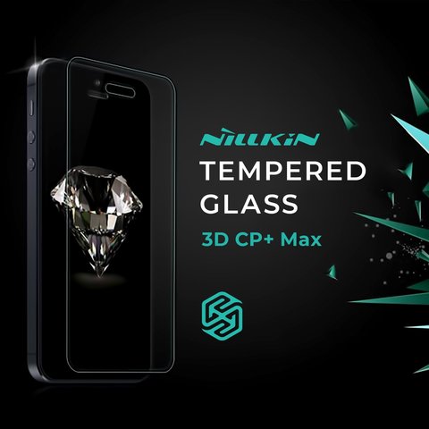 Vidrio de protección templado Nillkin 3D CP+ Max puede usarse con Samsung G973 Galaxy S10, 0,33 mm 9H, Full Screen, Anti Fingertip, negro, #6902048169548